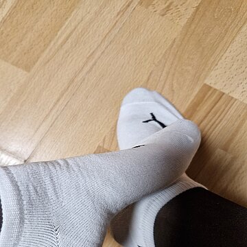 Weiße Sneakersocken Gr.37